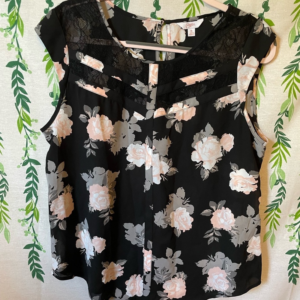 Size XL Floral Candie’s Tank Top B1